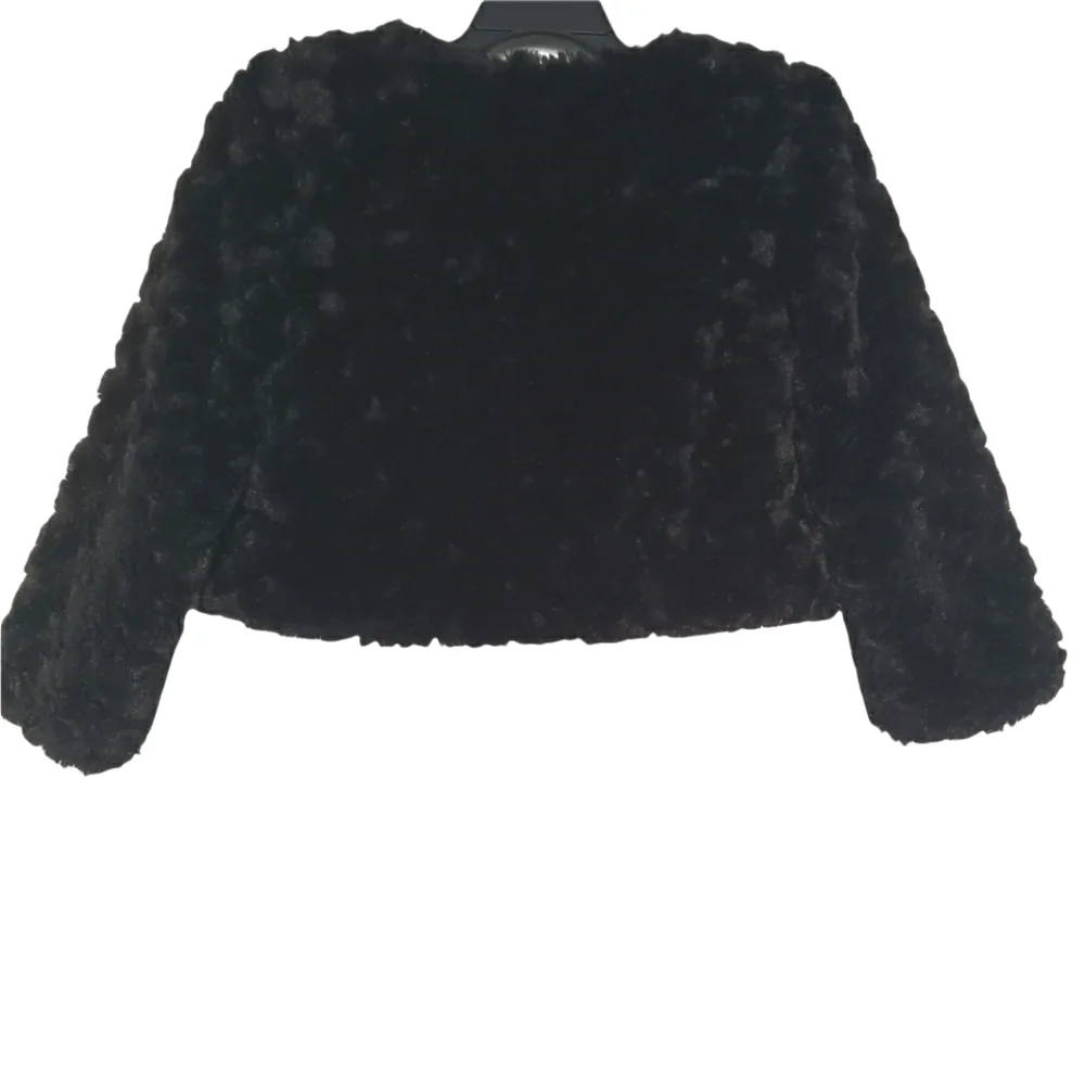Gymboree Black‎ Faux Fur Cape Jacket Size 2T-3T